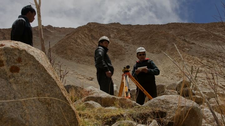 Site survey in the mountains of Ladakh